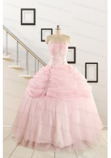 Pretty Strapless Quinceanera Dresses with Beading and Pick Ups