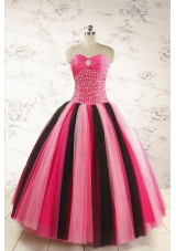 Unique Multi-color 2015 Quinceanera Dresses with Beading