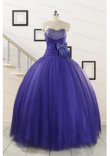 2015 Elegant Sweetheart Quinceanera Dresses with Bowknot