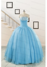 Cheap Strapless Quinceanera Dresses with Appliques