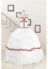 2015  Sweetheart Ball Gown Quinceanera Dresses with Appliques