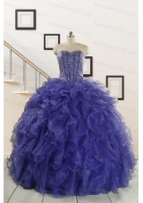 2015 Pretty Sweetheart Quinceanera Dresses with Sequins and Ruffles