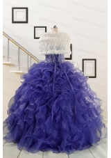 2015 Sweetheart Ruffles Purple Quinceanera Dresses with Wraps