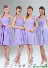 Classical Lavender Princess Mini Length Prom Dress with Ruching