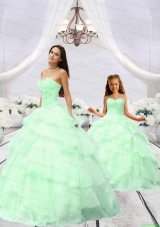 Exclusive Beading and Ruching Princesita Dress in Green for 2015
