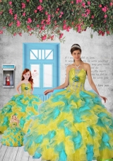 Classical Appliques and Ruffles Multi-color Princesita Dress