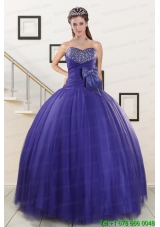 2015 Elegant Sweetheart Quinceanera Dresses with Bowknot