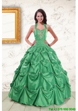 Cheap Halter Top Sweet 16 Dresses with Appliques