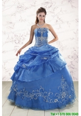Appliques In Stock Royal Blue Quinceanera Dresses For 2015