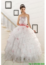 Sweetheart 2015 Most Popular Quinceanera Dresses with Appliques and Belt