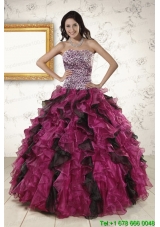 2015 Pretty Sweetheart Ruffles Quinceanera Dresses in Multi Color