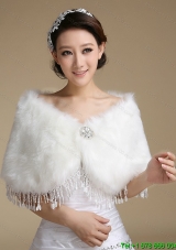 2015 Beautiful Rabbit Fur Shawls with Rhinestone