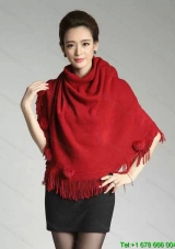 2015 Burgundy Knitted Fabric Wonderful Wraps