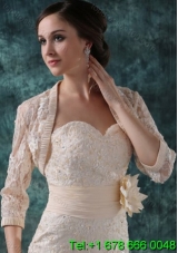 3/4 Sleeveless Lace Jacket in Champane
