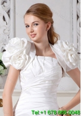 Gorgeous Hand Made Flowers Jacket in White