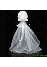 Simple Organza White Fascinators for Wedding