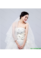 Fairy Two Tier with Lace Angle Cut Edg Wedding Veils