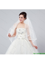 Graceful One Tier Lace Edge Elbow Veils for Wedding Party