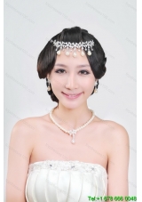 Beautiful Alloy With Rhinestone Imitation Pearls Ladies Jewelry Sets