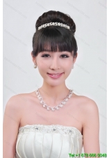 Gorgeous Alloy With Rhinestone Ladies  Necklace and Head piece