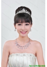 Gorgeous Alloy With Rhinestone Ladies  Necklace and Tiara