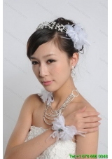 Elegant Alloy Wedding Jewelry Set Including Necklace And Earrings