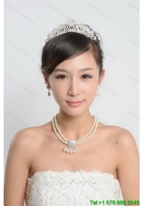 White Imitation Pearl Jewelry Sets Including Necelace and Earings