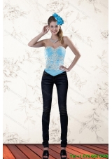 The Most Popular Ruffled Baby Blue Sweetheart Corset for 2015