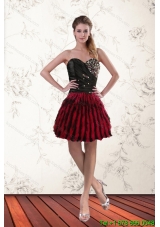 Multi Color Sweetheart Designer Prom Gown with Ruffles and Beading