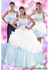 2015 Multi Color Detachable Quinceanera Skirts with Pick Ups and Beading