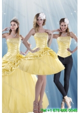 Brand New Strapless 2015 Strapless Beading Detachable Quinceanera Skirts