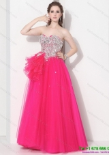 2015 Modern Hot Pink Sweet Sixteen Dresses with Rhinestones