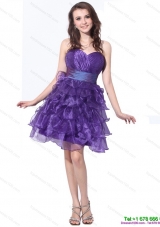 Pretty Sweetheart Short Prom Dresses with Ruffled Layers
