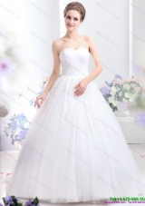 2015 Romantic Sweetheart Wedding Dress with Lace