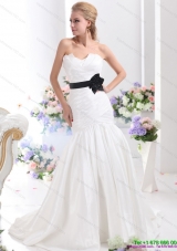 Classical Sweetheart 2015 Wedding Dress with Ruching and Sash