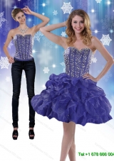 Modest 2015 Sweetheart Royal Blue Detachable Prom Skirts with Beading and Ruffles