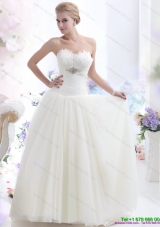 2015 Simple Sweetheart Wedding Dress with Beading