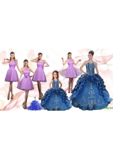 Ruffles and Beading Sweetheart Quinceanera Dress and Lilac Short Prom Dresses and Cute Halter Top Little Girl Dress