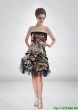 Artistic 2015 Short Strapless 2015 Camo Prom Dresses