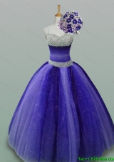2015 Luxurious Quinceanera Dresses with Beading in Tulle