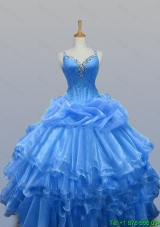 Beautiful Beaded Quinceanera Dresses with Ruffled Layers for 2015