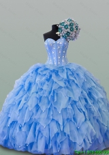 2015 Popular Sweetheart Quinceanera Dresses with Beading and Ruffles