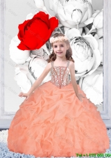 2016 Pretty Straps Organza Mini Quinceanera Dresses with Beading