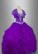Best Selling Beaded Sweetheart Quinceanera Gowns in Purple