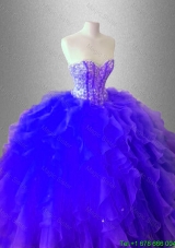 Luxurious Ball Gown Ruffles and Beaed Sweet 16 Dresses