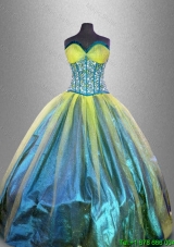 Elegant Sweetheart Multi Color Quinceanera Dresses with Beading