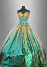 Pretty Beaded Multi Color Quinceanera Gowns in Multi Color