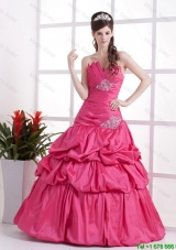 A Line Sweetheart 2016 Prom Gowns with Pick Ups and Beading