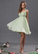 Fashionable Straps Short Prom Gowns with Appliques