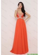 New Arrivals Brush Train Prom Dresses with High Slit and Beading